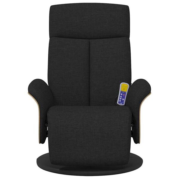 vidaXL Nudd Recliner St&oacute;ll Svartur 79 x 87 x 104,5 cm d&uacute;kur