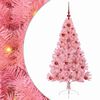 vidaXL Gervi fyrirfram l&yacute;stum j&oacute;latr&eacute; me&eth; 150 LED Bleikur 120 cm PVC