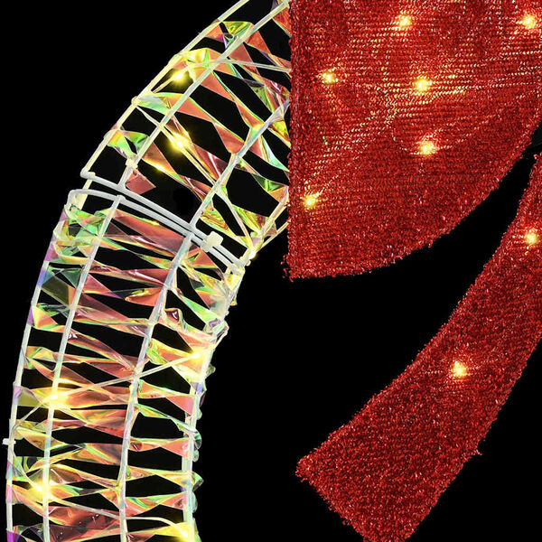 vidaXL Krans með 150 LED Hlýr hvítur 120 cm PET