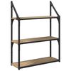 vidaXL Vegghylla Artisan Eik 60 x 21 x 78,5 cm Samsettur vi&eth;ur