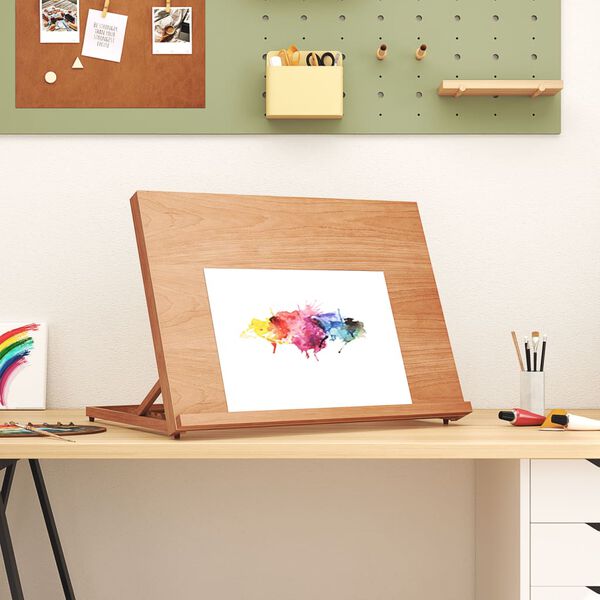 vidaXL Málaratrönur fyrir Borð 65x48x7 cm Gegnheilt Beyki