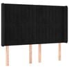 vidaXL H&ouml;f&eth;agafl me&eth; Eyrum 147x16x118/128 cm Sv&ouml;rt Flauel
