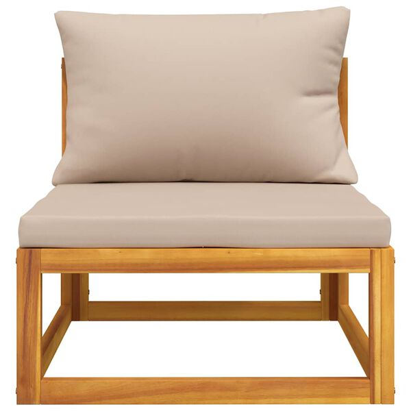 vidaXL 2 Hluta Garðsófasett með Púðum Gegnheill Akasíuviður