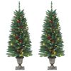 vidaXL Gervij&oacute;latr&eacute; Tilb&uacute;in 2 stk. 100 LED Gr&aelig;n 120 cm