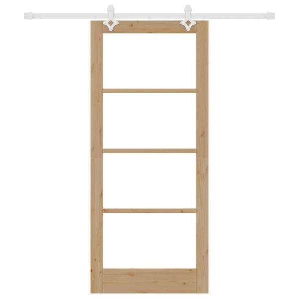 vidaXL Rennidyr N&aacute;tt&uacute;rulegur 86 x 198,5 cm Gegnheil fura og gler