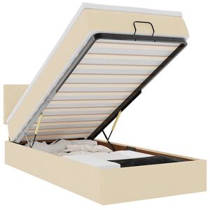 vidaXL Ottoman r&uacute;mgrind me&eth; d&yacute;nukremi 80x200 cm Efni