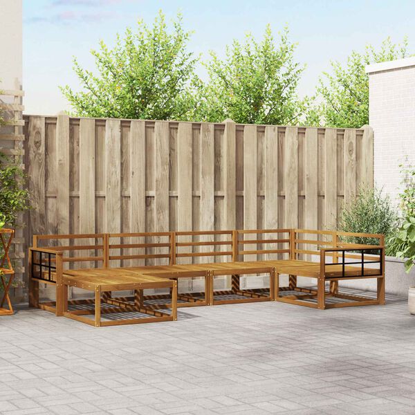 vidaXL &Uacute;ti s&oacute;fasett 6 pcs N&aacute;tt&uacute;rulegur Hrein akas&iacute;utr&eacute;