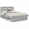 vidaXL Ramsv&iacute;k me&eth; h&ouml;fu&eth;gafl Gr&aacute;r Sonoma 150 x 200 cm Solid furuhikk