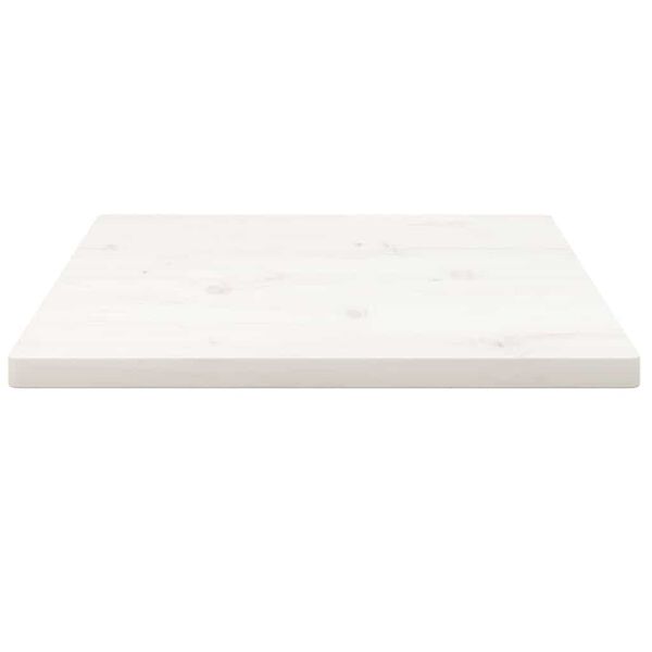 vidaXL Bor&eth;plata Hv&iacute;t 50x50x2,5 cm Gegnheil Fura Ferningur