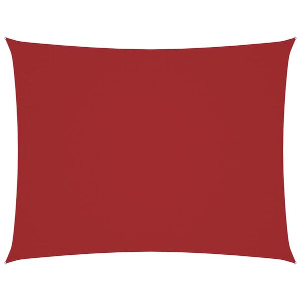 vidaXL S&oacute;lskyggni Segl Oxfordd&uacute;kur R&eacute;tthyrnt 3,5x5m Rautt