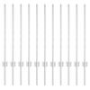 vidaXL Gir&eth;ingarp&oacute;stur 11 pcs Silfur 80 cm St&aacute;l
