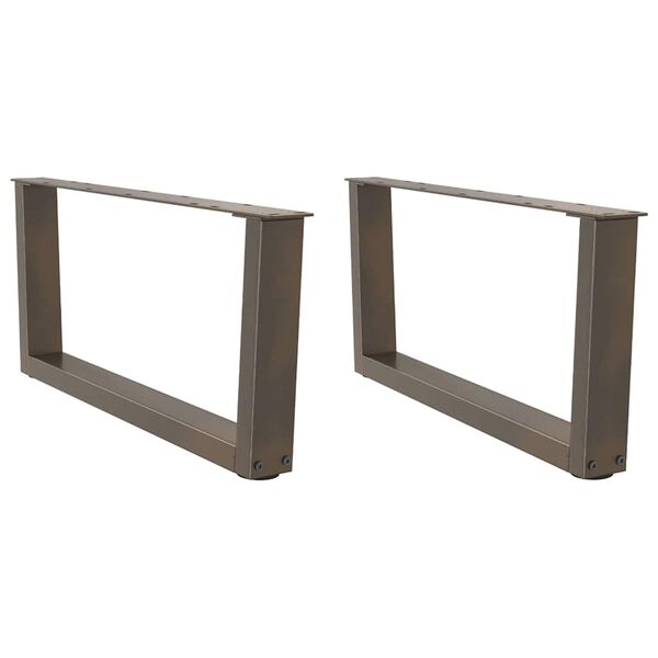 vidaXL s&oacute;fabor&eth;sf&aelig;tur V-laga 2 stk. n&aacute;tt&uacute;rulegt st&aacute;l 70x(30-31,3) cm st&aacute;l