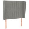 vidaXL H&ouml;f&eth;agafl me&eth; Eyrum 83x23x118/128 cm Lj&oacute;sgr&aacute;tt Flauel