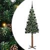 vidaXL Mj&oacute;tt j&oacute;latr&eacute; me&eth; 150 LED Gr&aelig;nn 150 cm PVC og solid furuvi&eth;