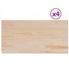 vidaXL Bor&eth;plata 4 stk. 100x50x1,7 cm R&eacute;tthyrnd Gegnheil Fura