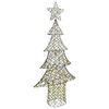 vidaXL J&oacute;latr&eacute; me&eth; 240 LED Hl&yacute;r hv&iacute;tur 180 cm Rattan