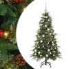 vidaXL Gervi hengdu j&oacute;latr&eacute; me&eth; 150 LED Gr&aelig;nn 150 cm PE og PVC