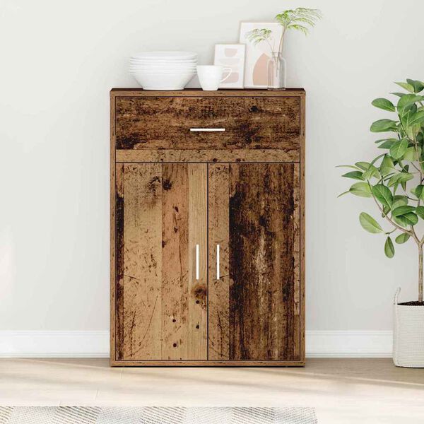 vidaXL Vi&eth;beinteyfla Gamalt timbur 60 x 30 x 84 cm Samsettur vi&eth;ur