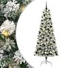 vidaXL Gervi hengdu j&oacute;latr&eacute; me&eth; 300 LED Gr&aelig;nn og hv&iacute;tur 240 cm