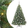 vidaXL Gervi j&oacute;latr&eacute; me&eth; 300 LED me&eth; standi Gr&aelig;nn 180 cm PE og PVC