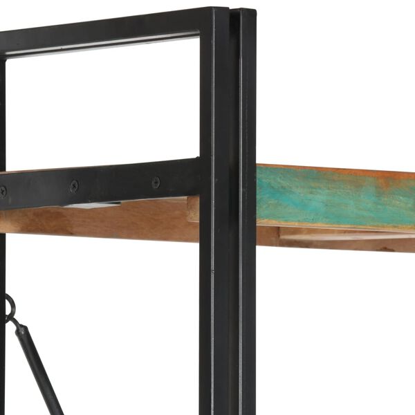 vidaXL Bókaskápur með 5 hillum 60x30x180 cm Gegnheill Endurnýttur Viður