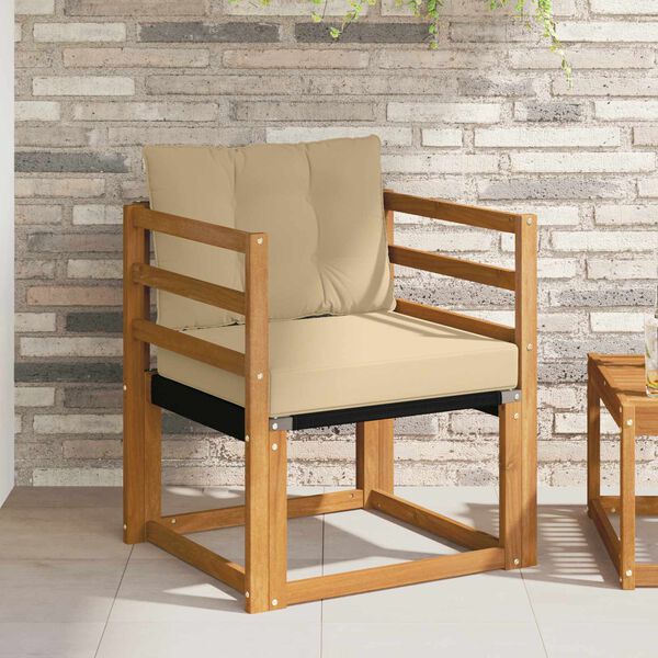 vidaXL &Uacute;tis&oacute;fi Fast Acacia tr&eacute; og Textilene N&aacute;tt&uacute;rulegur