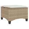 vidaXL garðstólar með púðum 2 stk Beige 55x55x36 cm Pólýrattan