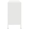 vidaXL skenkur Hvítur 135x39x73,5 cm Kaldvalsað stál
