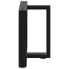vidaXL sófaborðsfætur T-laga 2 stk svart 50x25x(42-43) cm stál