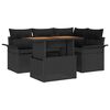vidaXL Gar&eth;s&oacute;fa sett me&eth; p&uacute;&eth;i 5 pcs Svartur