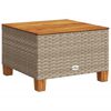 vidaXL Gar&eth;bor&eth; Drappa&eth;ur 55x55x36 cm P&oacute;l&yacute;rattan og Akas&iacute;uvi&eth;ur