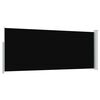 vidaXL Útdraganlegur Skjólveggur 120 x 300 cm Svartur
