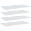 vidaXL B&oacute;kahillur 4 stk. H&aacute;glans Hv&iacute;tar 80x20x1,5 cm Sp&oacute;naplata