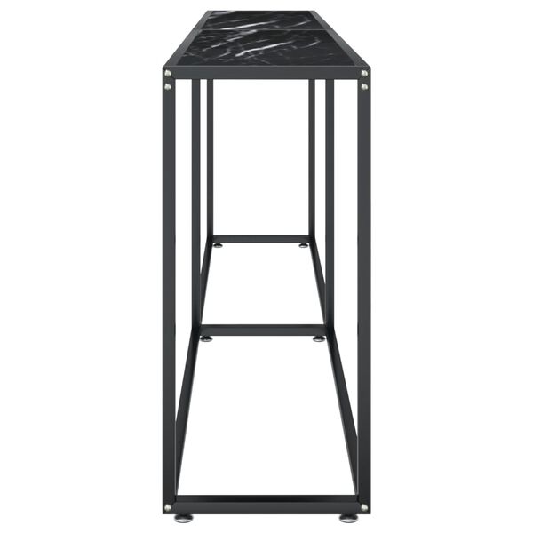 vidaXL Veggbor&eth; Svart Marmaramynstur 220x35x75,5 cm Hert Gler