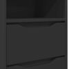 vidaXL N&aacute;ttbor&eth; me&eth; sk&uacute;ffu Svartur 40 x 30 x 467 cm Samsettur vi&eth;ur