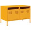 vidaXL Sj&oacute;nvarpssk&aacute;pur Sinnepsgulur 68x39x43,5 cm Kaldvalsa&eth; St&aacute;l