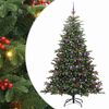 vidaXL Gervi j&oacute;latr&eacute; me&eth; 300 LED Gr&aelig;nn 210 cm PVC, Metall og Plastefni