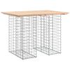 vidaXL gar&eth;bor&eth; &uacute;r gabion-h&ouml;nnun 100x70x72 cm &uacute;r gegnheilu tr&eacute; &uacute;r furu
