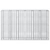 vidaXL Gabion h&aelig;kka&eth; r&uacute;m 3 pcs Silfur 250 x 50 x 150 cm