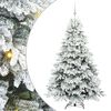 vidaXL Gervi j&oacute;latr&eacute; me&eth; 300 LED me&eth; standi Hv&iacute;tt 180 cm PE og PVC