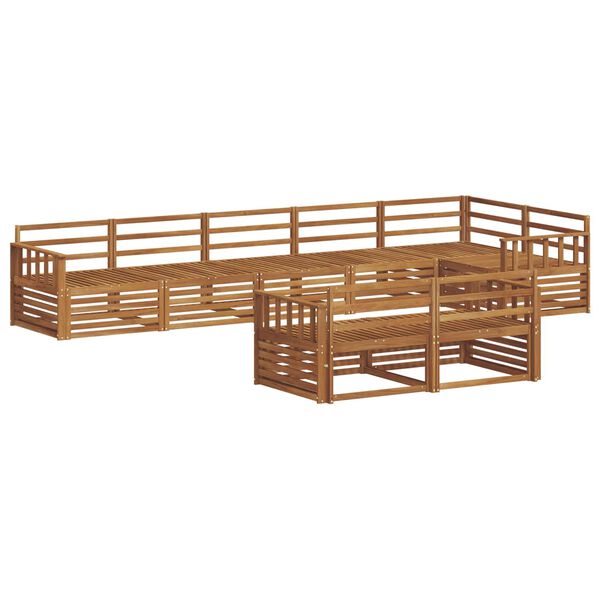 vidaXL &Uacute;ti s&oacute;fasett 8 pcs N&aacute;tt&uacute;rulegur Hrein akas&iacute;utr&eacute;