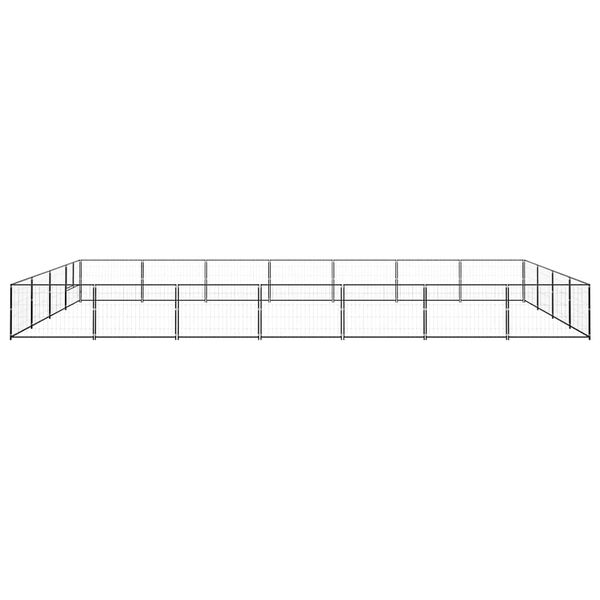 vidaXL Hundabyrgi Svart 28 m&sup2; St&aacute;l