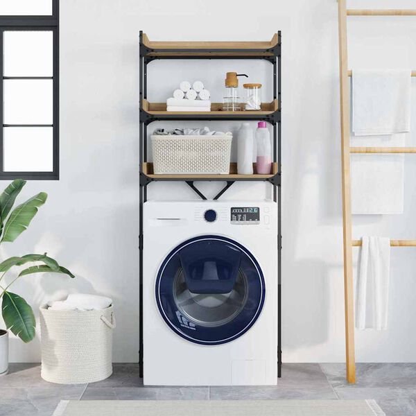 vidaXL V&eacute;lr&aelig;nn &thorn;vottav&eacute;lsfang me&eth; hillu Artisan Eik 67 x 25 x 163 cm