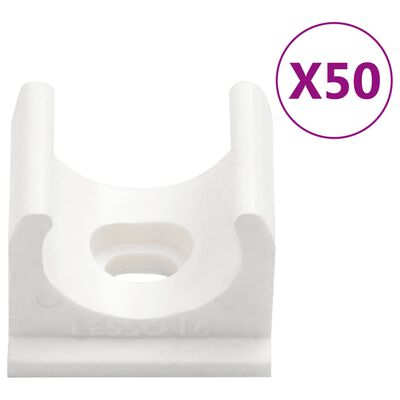 vidaXL Kapalstokkar með Klemmum Ø16 mm 30 m PVC