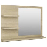 805009 vidaXL Bathroom Mirror Sonoma Oak 60x10,5x45 cm Chipboard