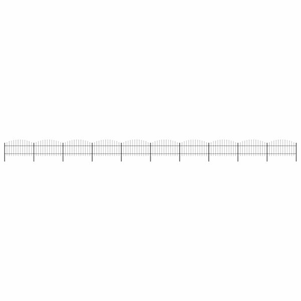 vidaXL Gar&eth;gir&eth;ing me&eth; spj&oacute;ttoppi &uacute;r st&aacute;li 1781,5x125 cm sv&ouml;rt