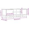 vidaXL sjónvarpsskápur Brún eik 120x35x41 cm Hannaður viður og málmur
