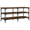 vidaXL Sk&oacute;bekkur Reyklitu&eth; Eik 100x38,5x49 cm Samsettur Vi&eth;ur
