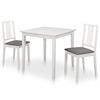vidaXL 3 hluta Bor&eth;stofusett MDF Hv&iacute;tt