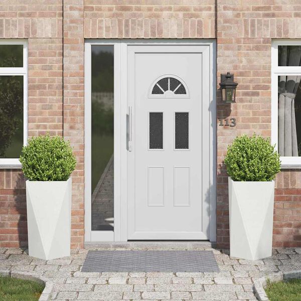 vidaXL Pl&ouml;ntuker 2 pcs Hv&iacute;tt 40 x 40 x 75 cm St&aacute;l